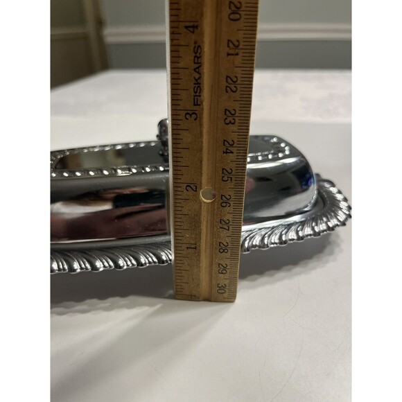 Irwinware Vintage Chrome Plated Butter Dish With Lid 1970’s Made in USA 🇺🇸 - Picture 6 of 15